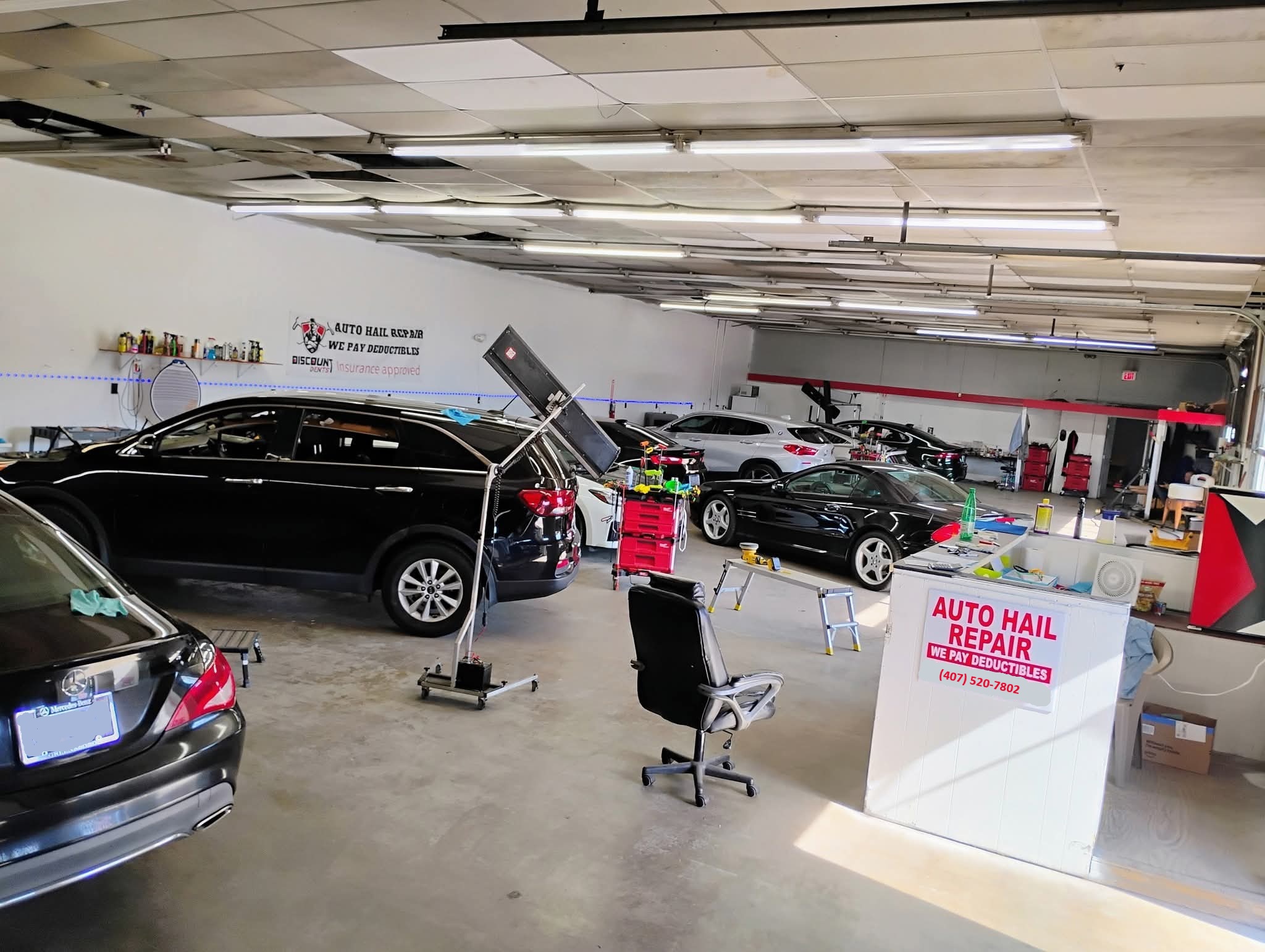 Discount Dents services overview image for hail damage repair and paintless dent repair